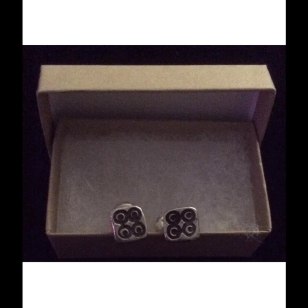 Nib Solid Sterling Silver Strength Cufflinks - image 1